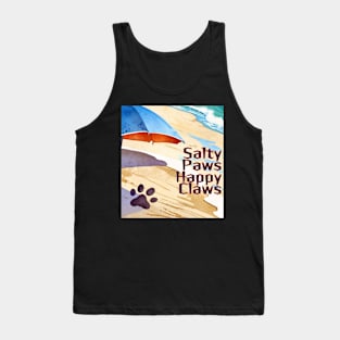 Beach vibes / summer vibes / graduation day / Graduation 2024 / class of 2024 / birthday gift / School's out / Father's day / Salty Paws, Happy Claws! gifts for grads! Tank Top